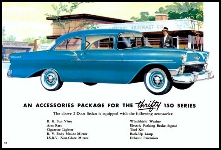 1956 Chevrolet Accessories Booklet Page 6